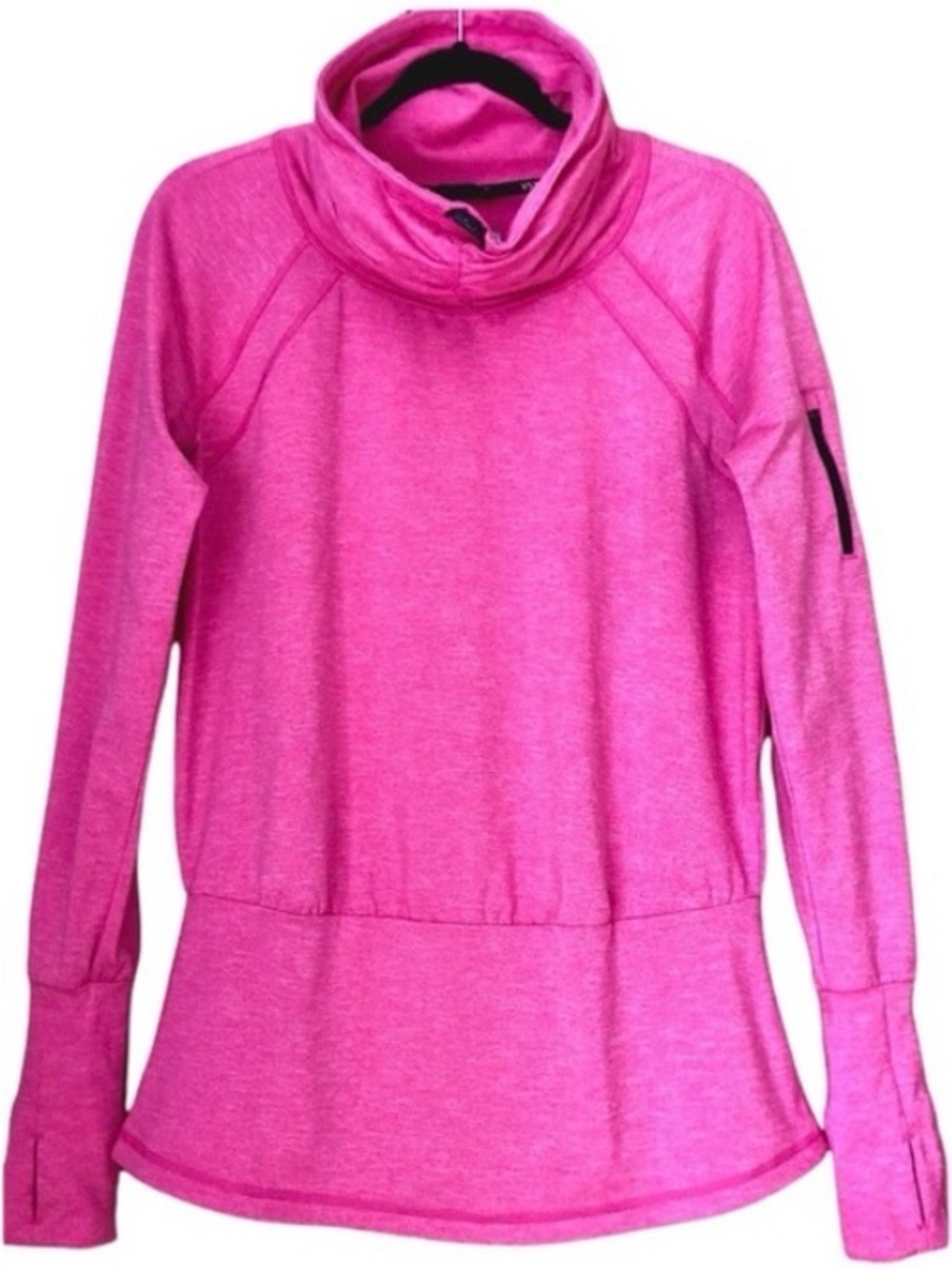 Victoria Secret Sexy Sport Pink Cowl Neck Active Pullover Shirt Thumbholes Sz M